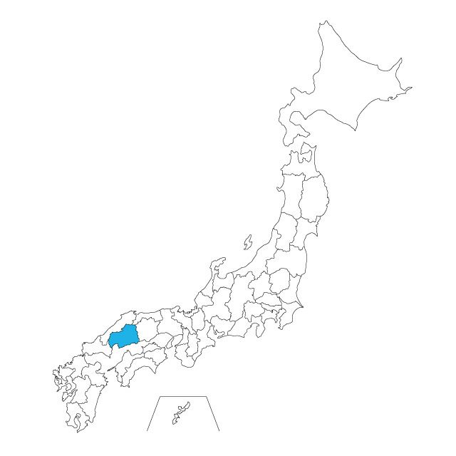 【ジャムホームメイド（JAMHOMEMADE）】日本地図 広島県 ネックレス