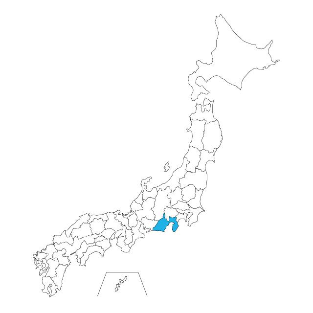 【ジャムホームメイド（JAMHOMEMADE）】日本地図 静岡県 ネックレス
