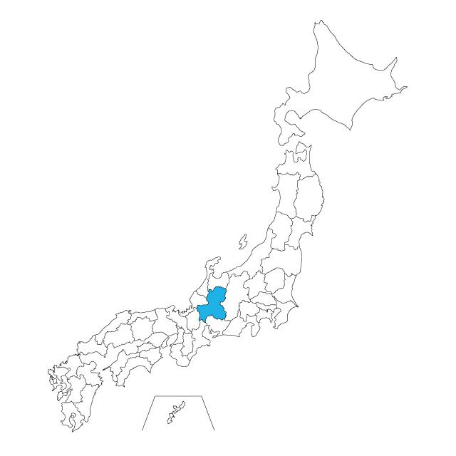 【ジャムホームメイド（JAMHOMEMADE）】日本地図 岐阜県 ネックレス