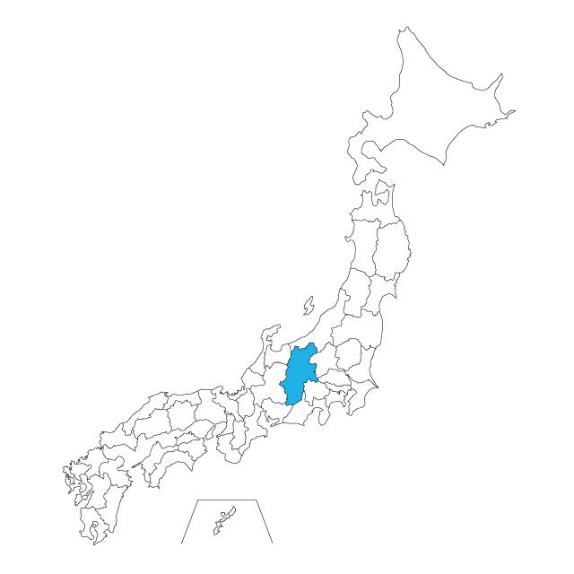 【ジャムホームメイド（JAMHOMEMADE）】日本地図 長野県 ネックレス