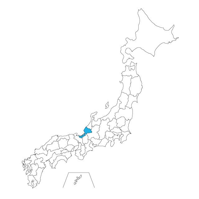 【ジャムホームメイド（JAMHOMEMADE）】日本地図 福井県 ネックレス