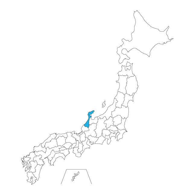 【ジャムホームメイド（JAMHOMEMADE）】日本地図 石川県 ネックレス