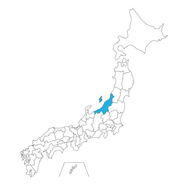 【ジャムホームメイド（JAMHOMEMADE）】日本地図 新潟県 ネックレス