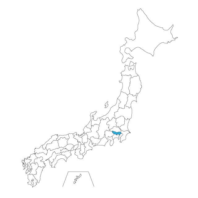 【ジャムホームメイド（JAMHOMEMADE）】日本地図 東京都ネックレス