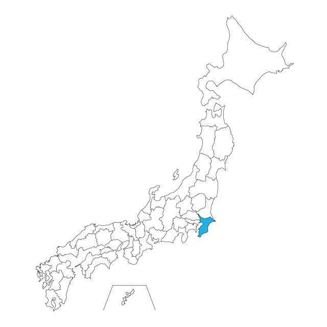 【ジャムホームメイド（JAMHOMEMADE）】日本地図 千葉県 ネックレス