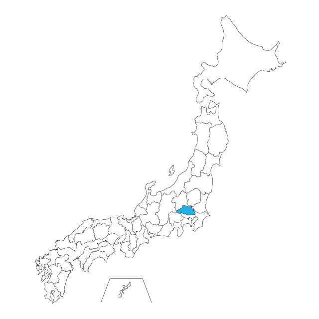 【ジャムホームメイド（JAMHOMEMADE）】日本地図 埼玉県 ネックレス