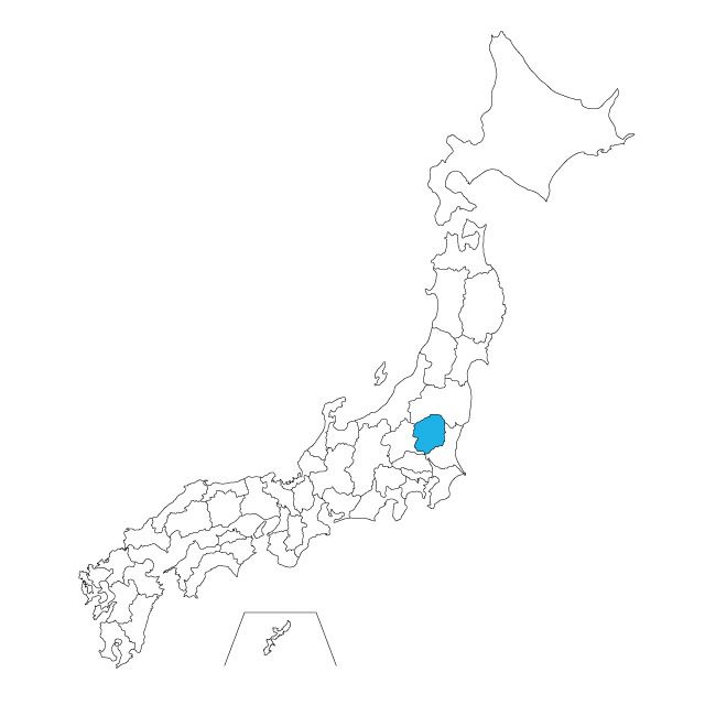 【ジャムホームメイド（JAMHOMEMADE）】日本地図 栃木県 ネックレス