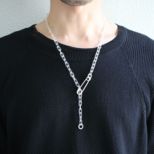 JNS907)“ア”からクラシック安全ピンネックレスL｜アクセサリー通販の 