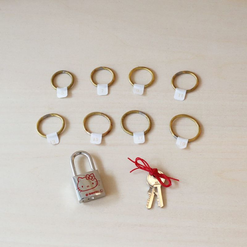 【ジャムホームメイド（JAMHOMEMADE）】ハローキティ 名もなき指輪キット - HELLO KITTY NAMELESS RING KIT - 真鍮 /ペアリング