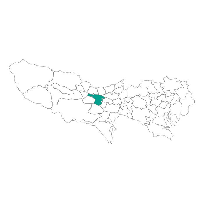 【ジャムホームメイド（JAMHOMEMADE）】日本地図  東京都  立川市 ネックレス