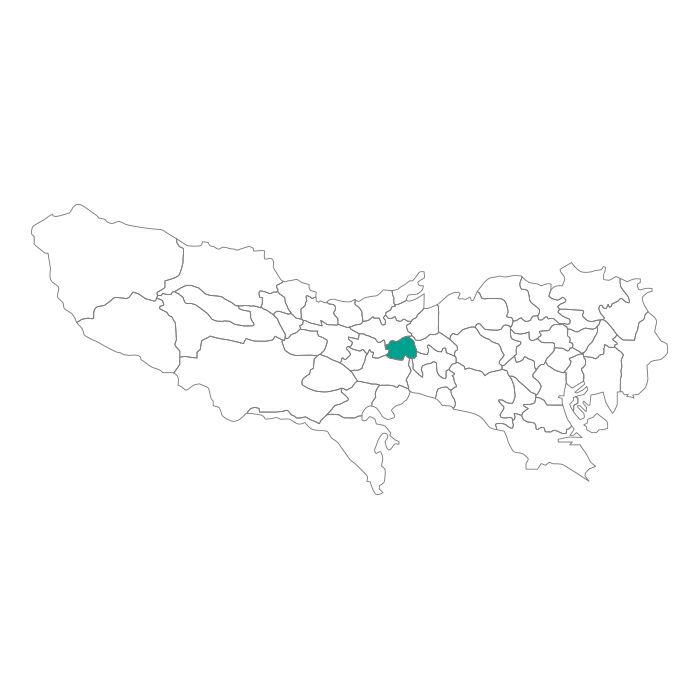 【ジャムホームメイド（JAMHOMEMADE）】日本地図  東京都  小金井市 ネックレス