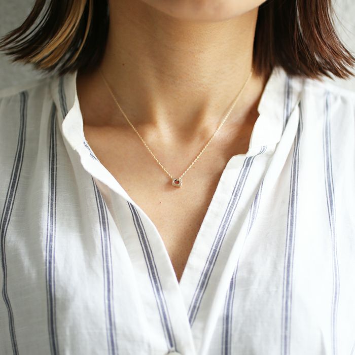 JNS932YG)B型K10イエローゴールドネックレスNEWTYPE（血液型