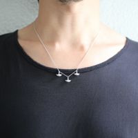 【ジャムホームメイド（JAMHOMEMADE）】トイ・ストーリー / TOYSTORY リトル・グリーン・メン×3 ネックレス - シルバー