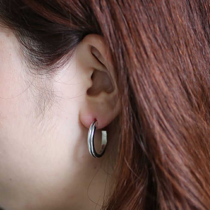 ≈【ジャムホームメイド（JAMHOMEMADE）】B型 ピアス NEW TYPE （血液型） L - シルバー / 片耳