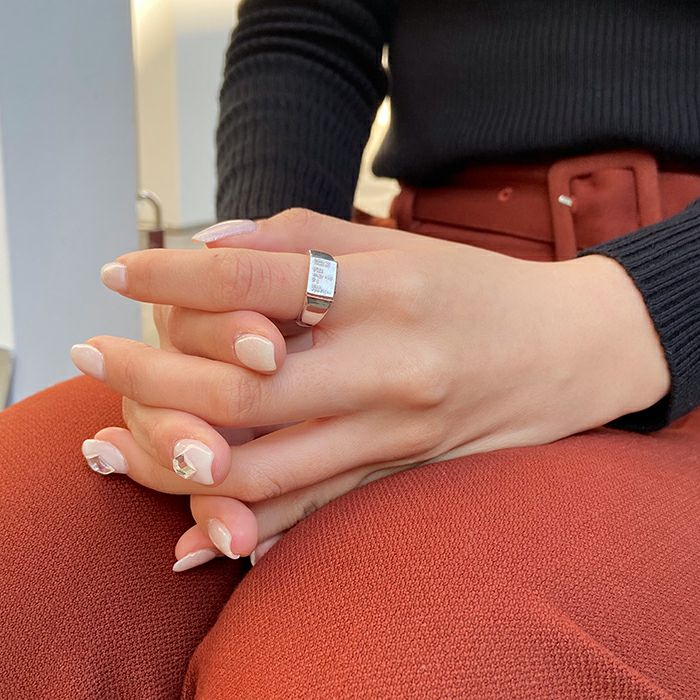ハンドメイドリング2423 二人の想いが詰まった手作り結婚指輪】K18ホワイトゴールド・槌