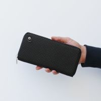 JIDWA55BK)印傳-印伝屋ラウンドファスナー長財布ドット柄/ロング
