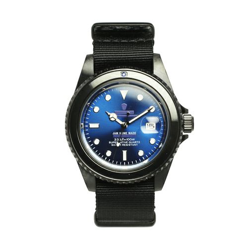 【ジャムホームメイド（JAMHOMEMADE）】サファイア ジャム ウォッチ NATO - ブラック / 腕時計