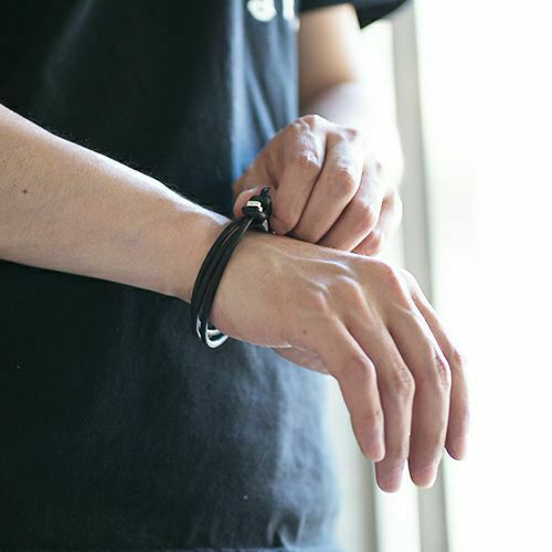【ジャムホームメイド（JAMHOMEMADE）】6月 誕生石 ディア レザー ブレスレット 3巻 - ムーンストーン