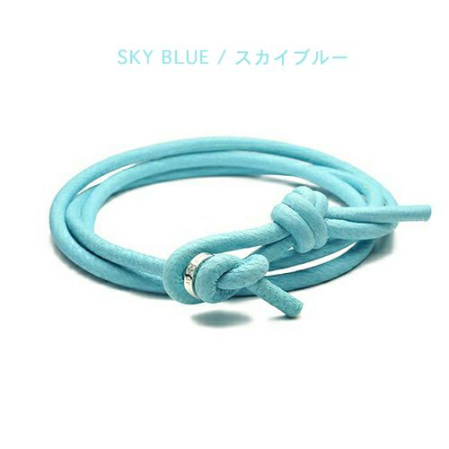 【ジャムホームメイド（JAMHOMEMADE）】3月 誕生石 ディア レザー ブレスレット 3巻 - アクアマリン