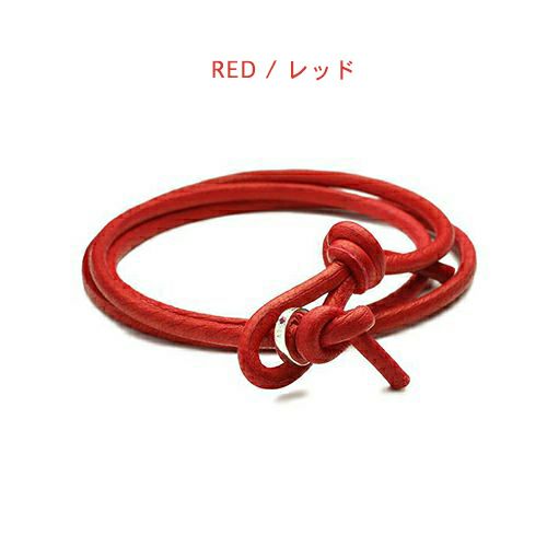 【ジャムホームメイド（JAMHOMEMADE）】3月 誕生石 ディア レザー ブレスレット 3巻 - アクアマリン