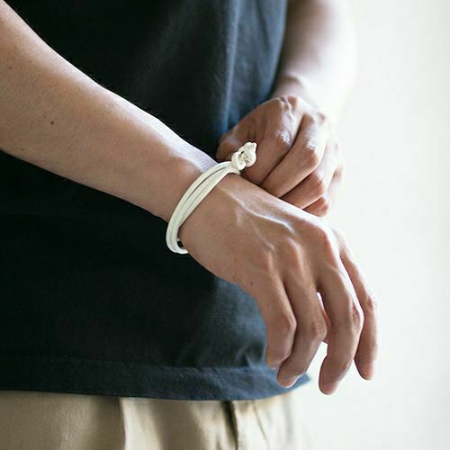 【ジャムホームメイド（JAMHOMEMADE）】3月 誕生石 ディア レザー ブレスレット 3巻 - アクアマリン