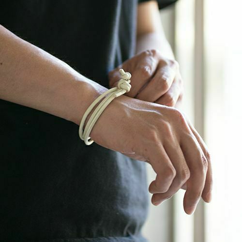 【ジャムホームメイド（JAMHOMEMADE）】3月 誕生石 ディア レザー ブレスレット 3巻 - アクアマリン