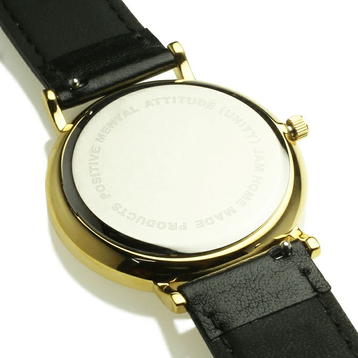 ジャムウォッチ TYPE-3 PAIR ゴールド/ホワイト -レザーベルト(ブラック)- / 時計・腕時計 / ペアウォッチ・時計