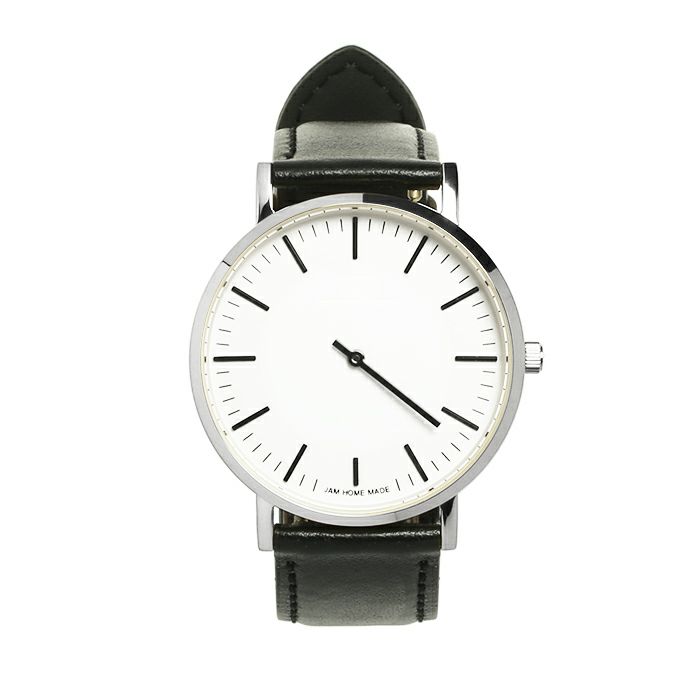 ジャムウォッチ TYPE-3 PAIR シルバー/ホワイト -レザーベルト(ブラック)- / 時計・腕時計 / ペアウォッチ・時計