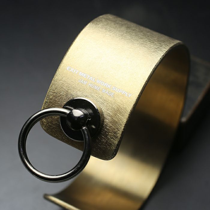 【ジャムホームメイド（JAMHOMEMADE）】EXIT メタル バングル M(25mm） - ファイヤーゴールド -
