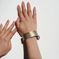 JEX002FG)EXIT メタル バングル M(25mm） - ファイヤーゴールド