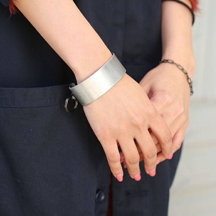 【ジャムホームメイド（JAMHOMEMADE）】EXIT メタル バングル M(25mm） - バイブレーション（マットステンレス）-