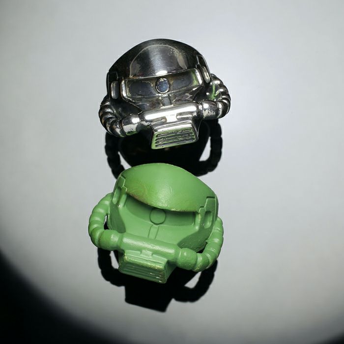 【ジャムホームメイド（JAMHOMEMADE）】機動戦士ガンダム 量産型ザク フェイスリング -GREEN-