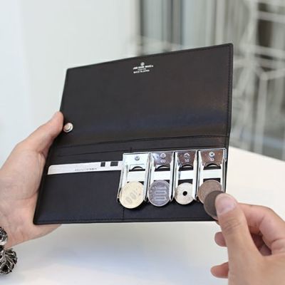 スリム長財布フラップタイプコインカードセット/ロングウォレットの写真