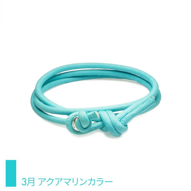 【ジャムホームメイド（JAMHOMEMADE）】A型 ディア レザー ブレスレット 3巻 NEW TYPE （血液型） / レディース