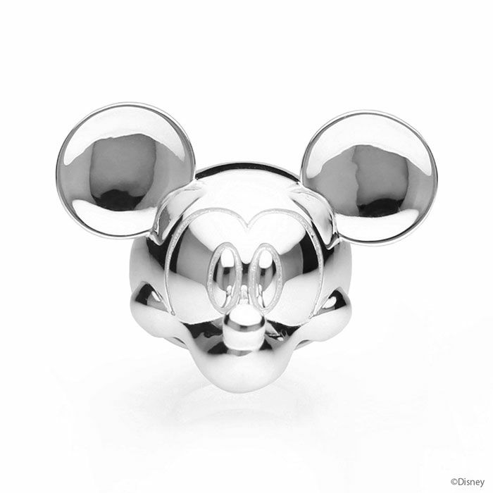 ミッキーマウスの顔の形のシルバーカラーリング ディズニー Disney