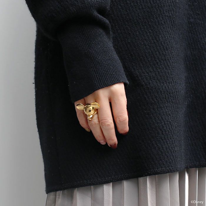 完全受注生産 ミッキーマウスフェイスリング ゴールドs 指輪 ペアリング アクセサリー通販のジャムホームメイド Jam Home Made