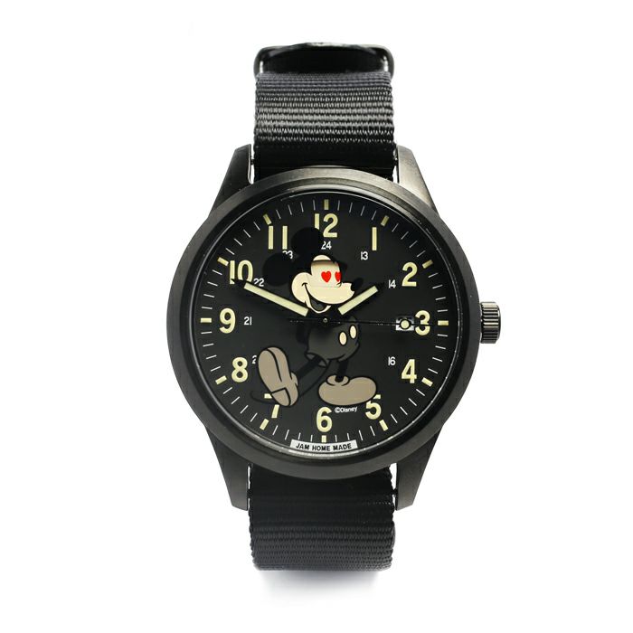 【ジャムホームメイド（JAMHOMEMADE）】シークレット ミッキー ウォッチ タイプ2 モノクロ / 腕時計