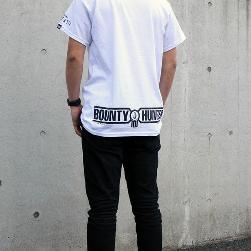 ×BOUNTYHUNTER（バウンティーハンター） ファンタジア ミッキー Tシャツ ホワイト×ブラック