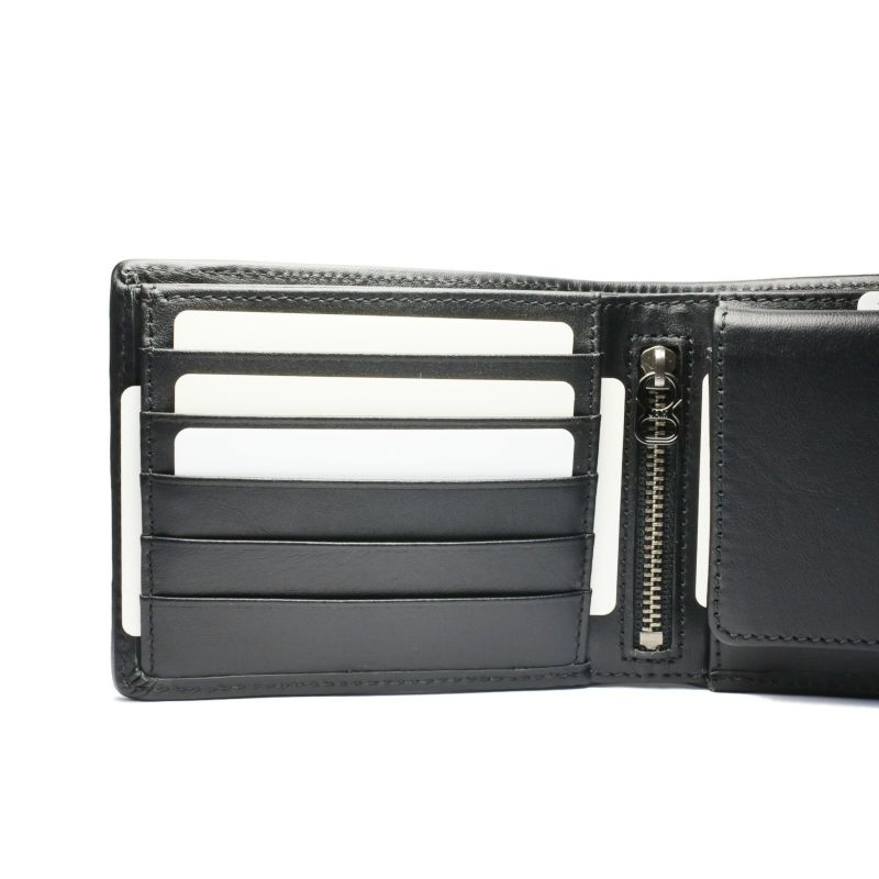 グラム/glambGAUDYセミロングウォレット-ブラックマルチ/二つ折り財布