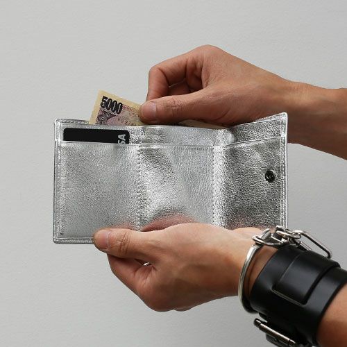 NF COMPACT WALLET/SILVER