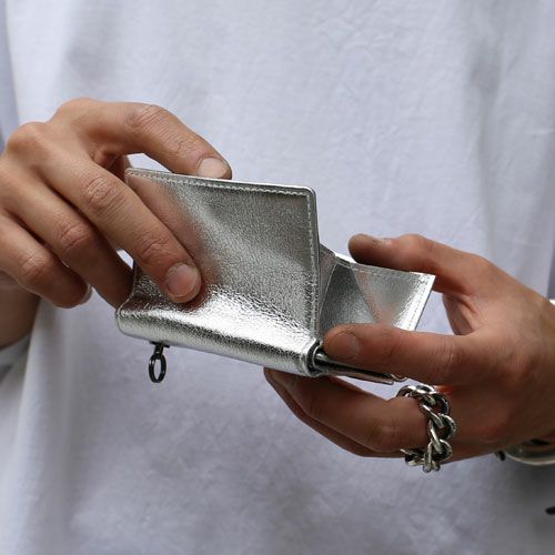 NF COMPACT WALLET/SILVER