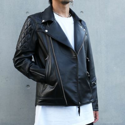 レザーライダースジャケット"KADOTANI" PADDED DOUBLE TRIBEの写真
