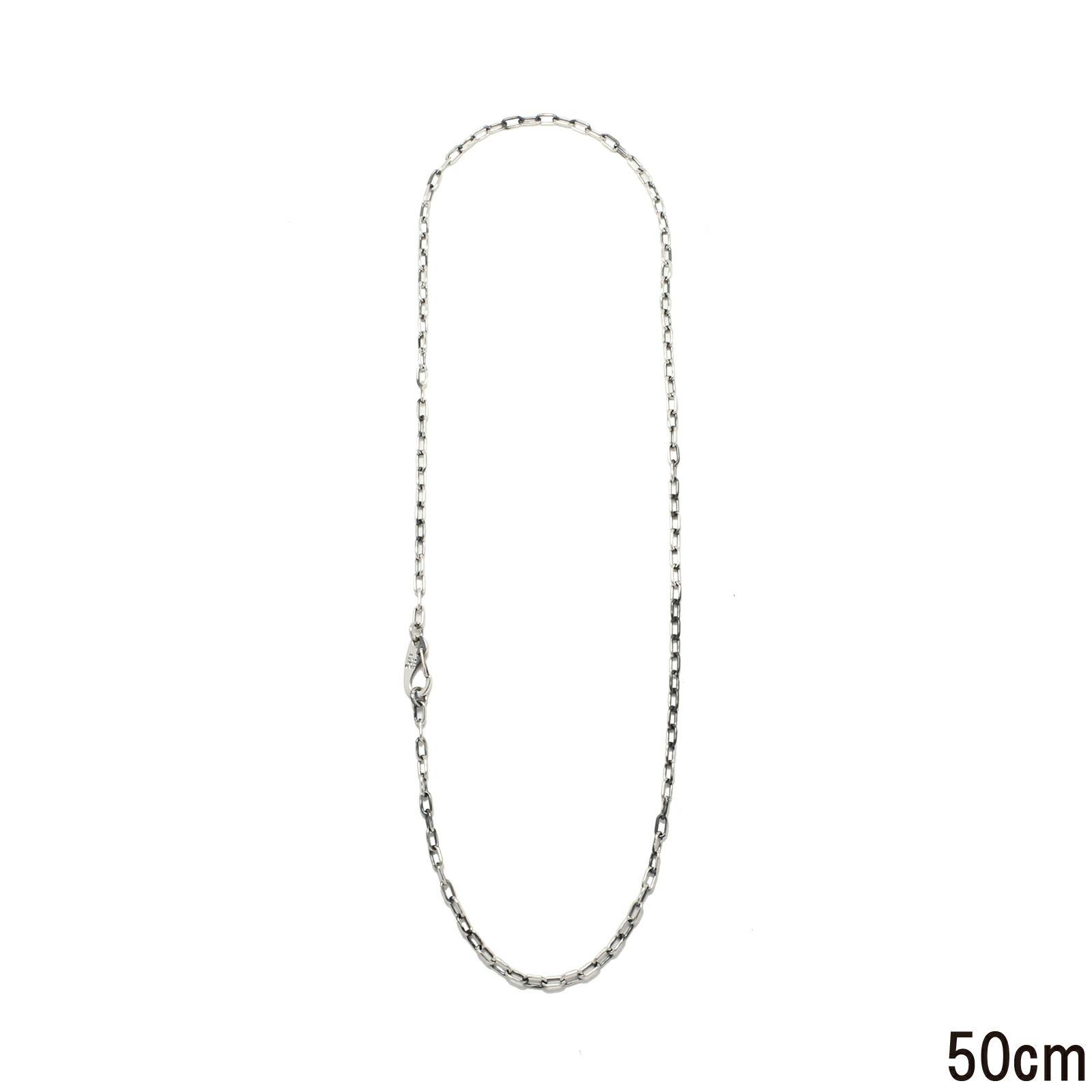 マガタマシンプルチェーンネックレス&ブレスレット-シルバー