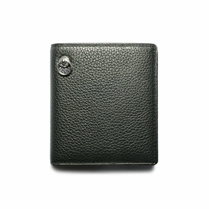 JNS998A)牛革 レザー REIWA コンパクト ミニ ウォレット アイレット 二 