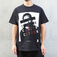 JNS1122B)メタトロンフラワー入りCLOVER Tシャツ ブラック