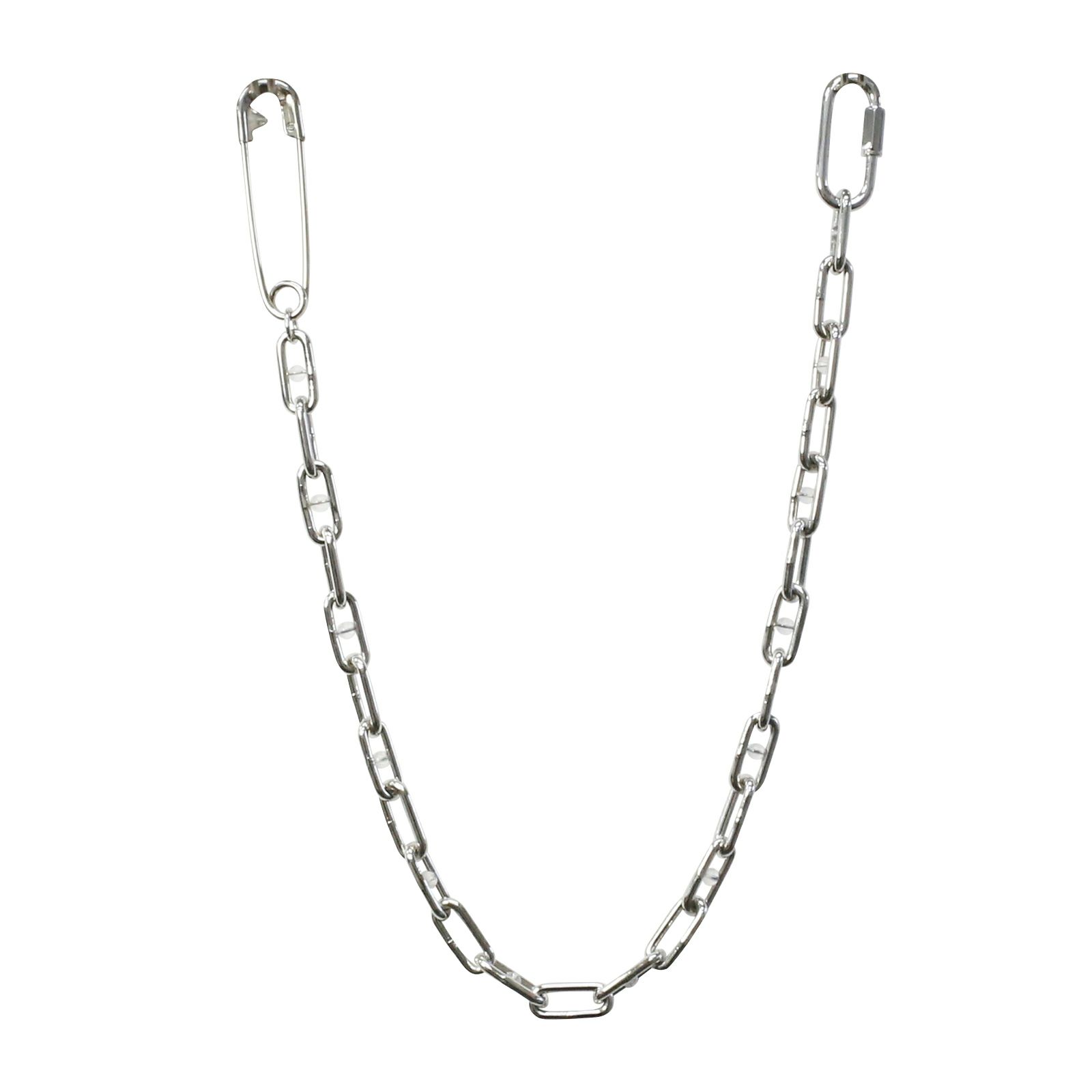 J-WC001-SV)安全ピンダイヤモンドウォレットチェーンM-シルバー 