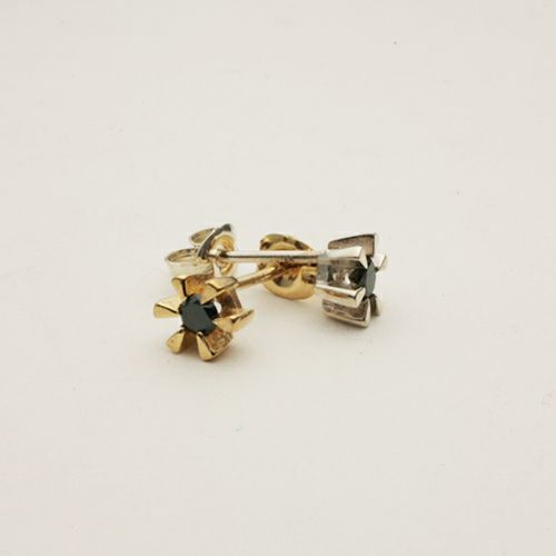 J-NS234)クラシックブラックダイヤモンドピアス/片耳
