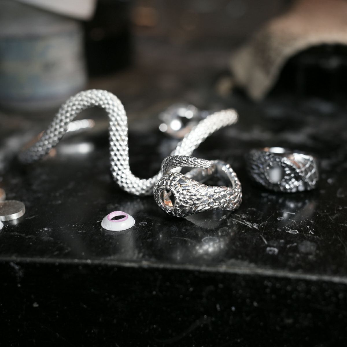 巳（蛇） フェイスリング/指輪 - The Zodiac sign for 2025