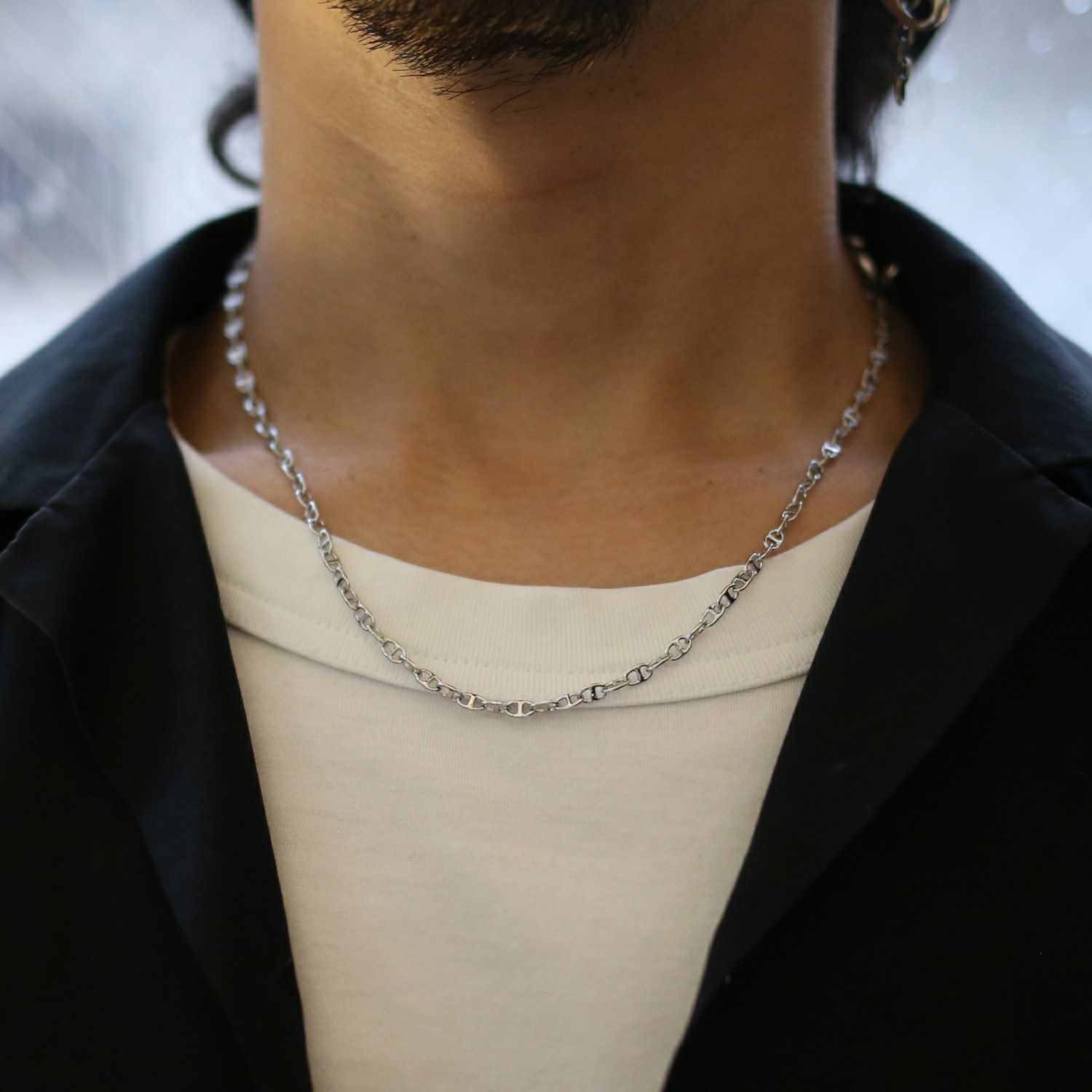 JNS1205)M1 マリンチェーン ネックレス 50cm (細)｜アクセサリー通販の