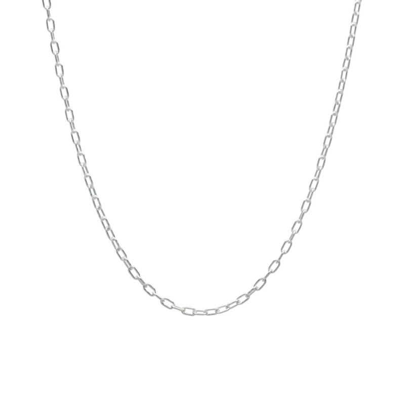 JNC076-RP)安全ピン長アズキチェーンダイヤモンドネックレスXS